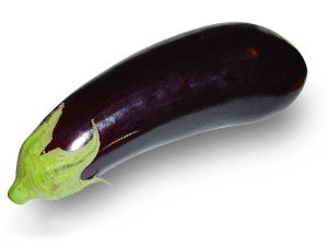 Long purple aubergine